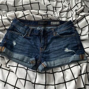 dark colored aeropostale jean shorts